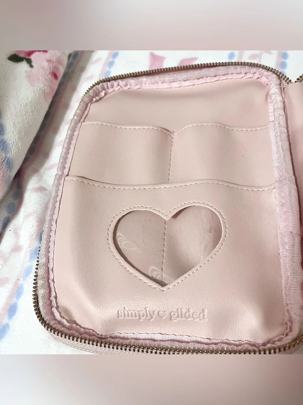 Simply Gilded pink pencil pen case organizer